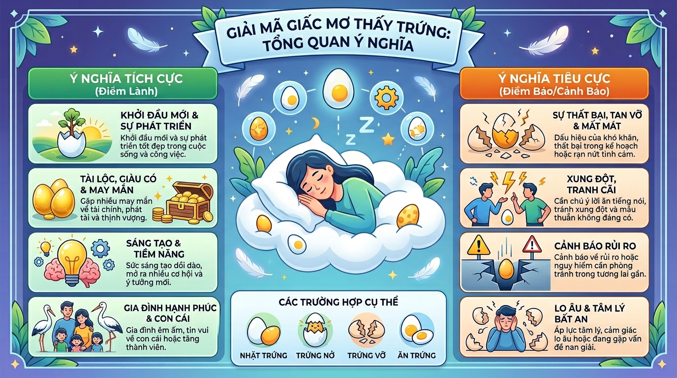 Giải mã tổng quan nằm mơ thấy trứng là điềm báo gì