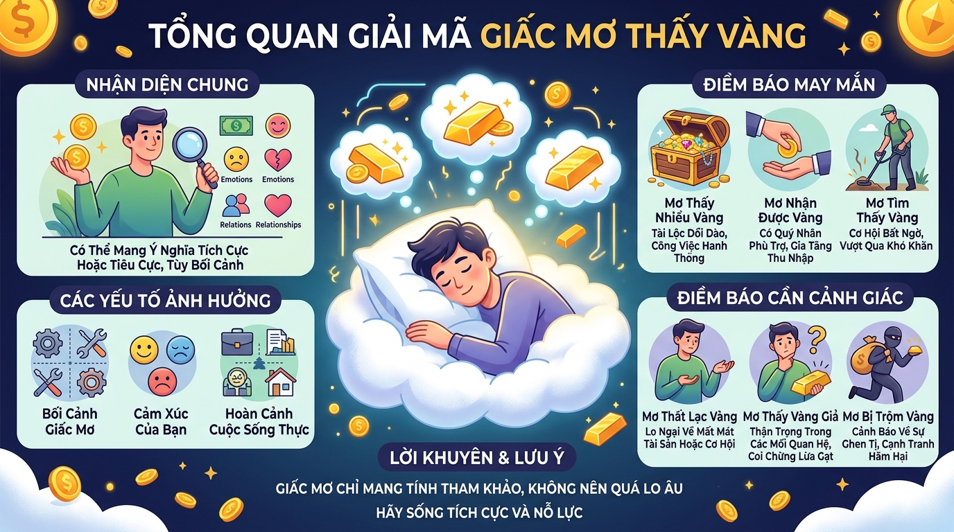 Giải mã tổng quan nằm mơ thấy vàng có ý nghĩa gì