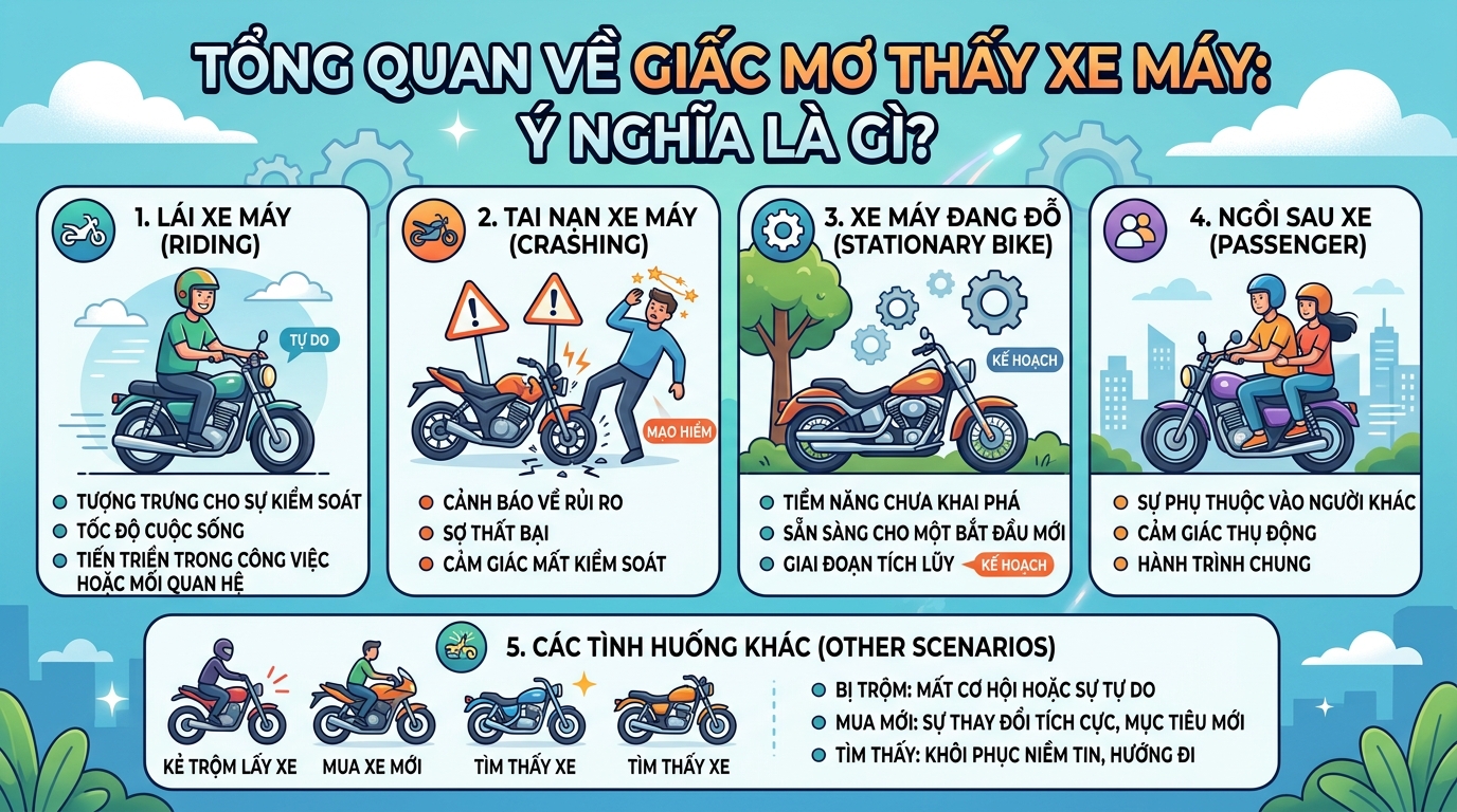 Giải mã tổng quan nằm mơ thấy xe máy là điềm gì
