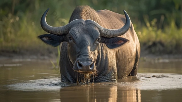 Mơ thấy trâu đầm nước