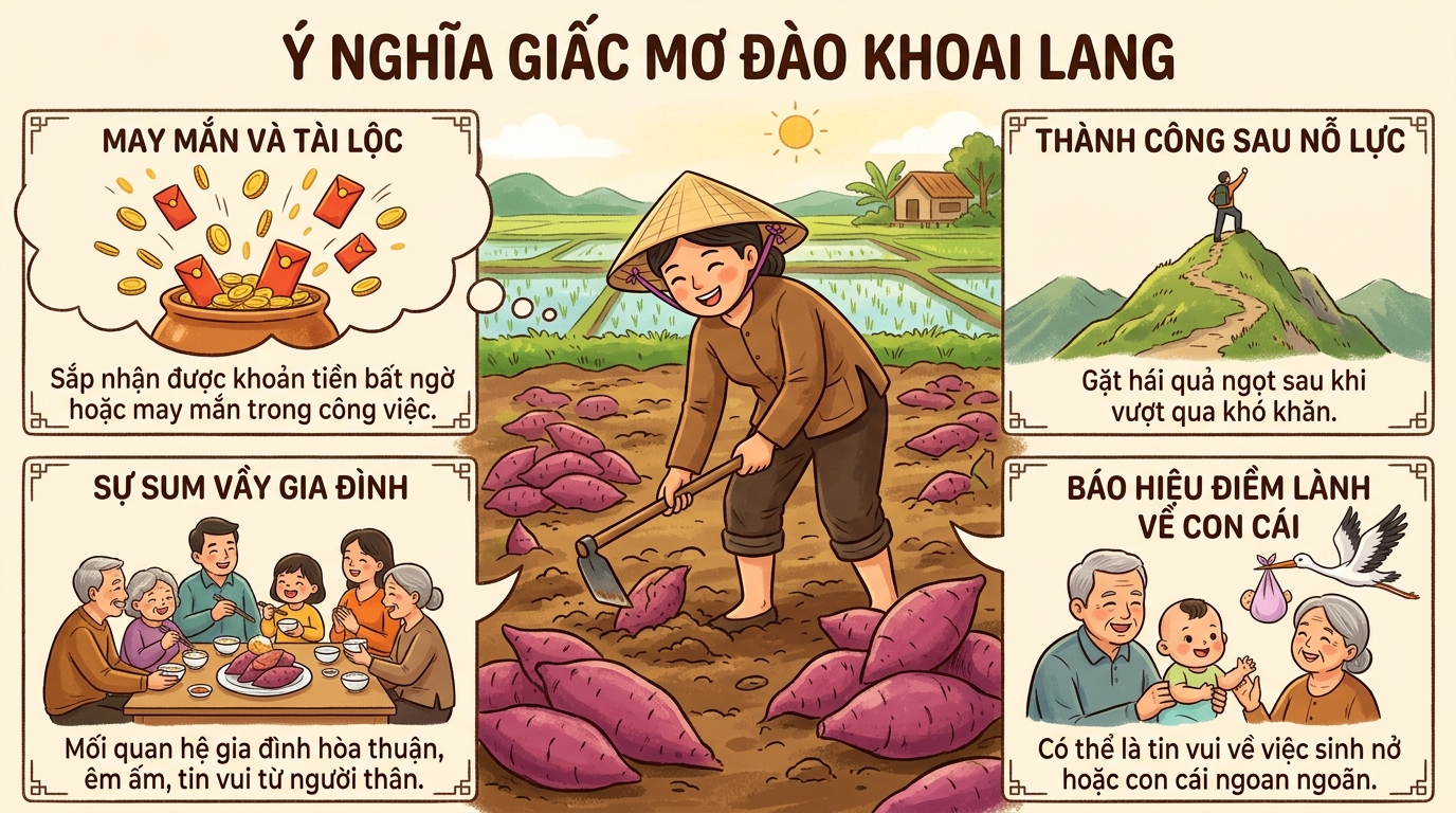 Ý nghĩa đào khoai lang trong giấc mơ