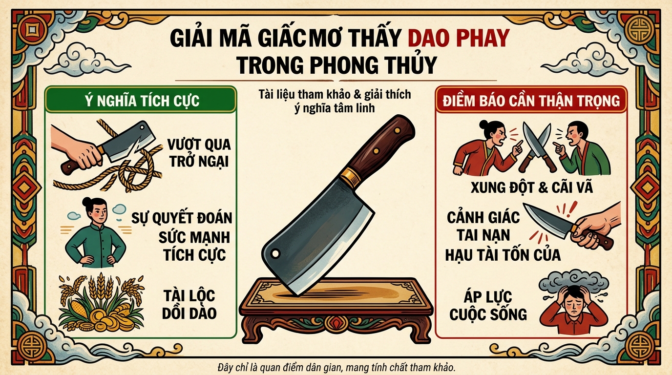 Ý nghĩa phong thủy giấc mơ thấy dao phay dao nhọn