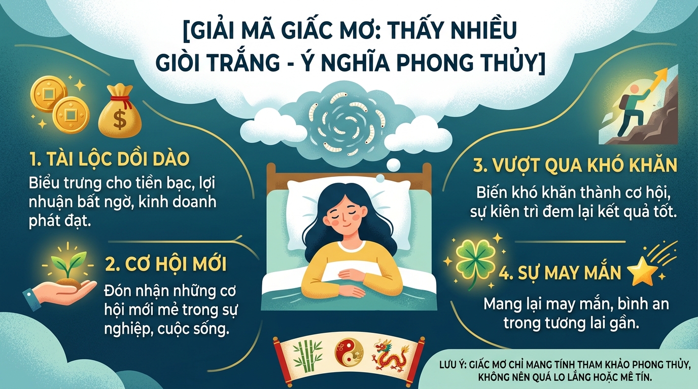 Ý nghĩa phong thủy giấc mơ thấy nhiều dòi trắng